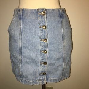 Denim Button Up Skirt